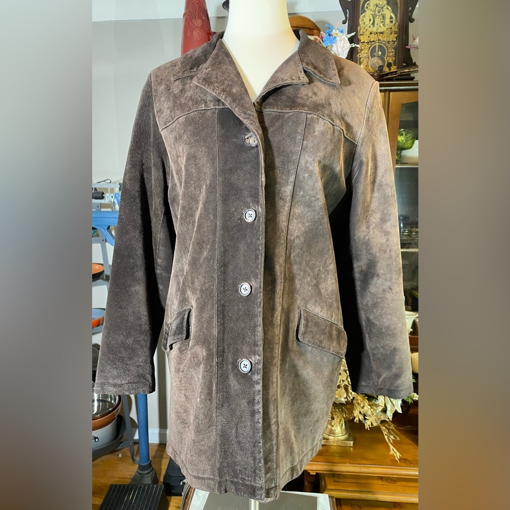 SALE🎉 Eddie Bauer brown suede jacket, size medium